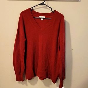 Long sleeve red sweatshirt